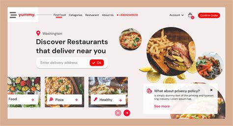 Food Delivery Website Design | Figma