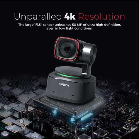 OBSBOT Tiny 2 - 4K Optical Zoom with AI Tracking & Voice Control | For ...