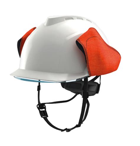 Electrician’s hard hat with integrated face shield class 2, equipped ...