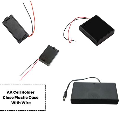 AA Cell Holder Close Plastic Case With Wire - Secure Battery Management