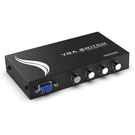 AMS 4 Port VGA Switch, 4 in 1 Out VGA Splitter, 4x1 VGA Switch Box for ...