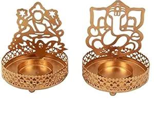 Buy INDIAN ART AND CRAFTS Decorative Metal Lakshmi Ji + Lord Ganesh ...
