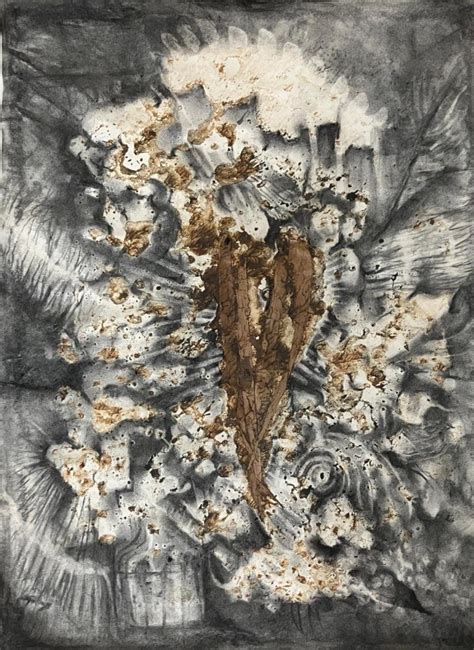 "Metamorphosis 11": Grey Mixed Media Painting by Sangeeta Kodimyala ...