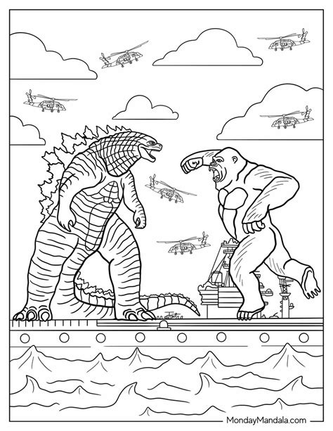 Godzilla 2000 Coloring Pages