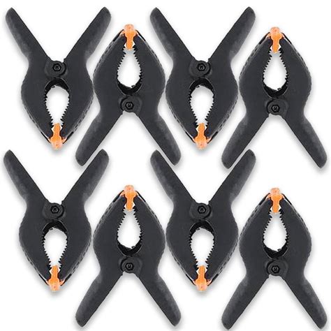 Babymoon 4.7 inch Backdrop Clamp Clips | Heavy Duty Nylon | Black ...