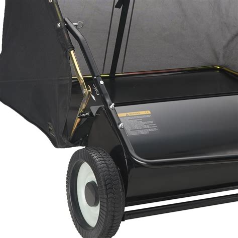 VEVOR Lawn Sweeper, 48.5", 26 cu. ft. Tow Behind Yard Sweeper, Dumping ...