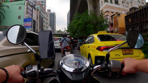 Hyperlapse of motorcycle riding in road traffic in Bangkok POV 36199348 ...