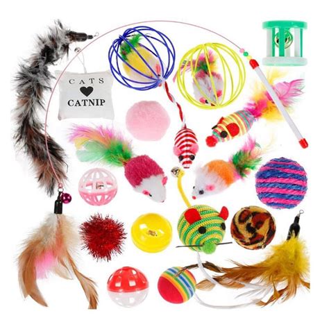 XIAOFFENN 20 Pcs Cat Toys Variety Pack Dog Toy Funny India | Ubuy