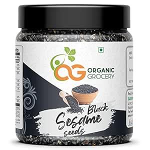 Organic Grocery Black Sesame Seeds Fresh and Natural - 300g Jar | Kaale ...