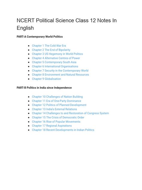 Political Science Class 12 Notes 的图像结果