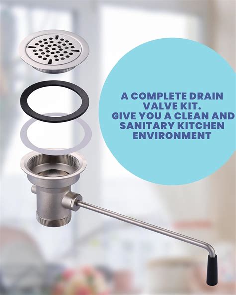 IVIGA 3-1/2" Brass Commercial Sink Drain Without Overflow Outlet For ...