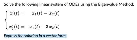 Image result for Linear ODEs Solutions
