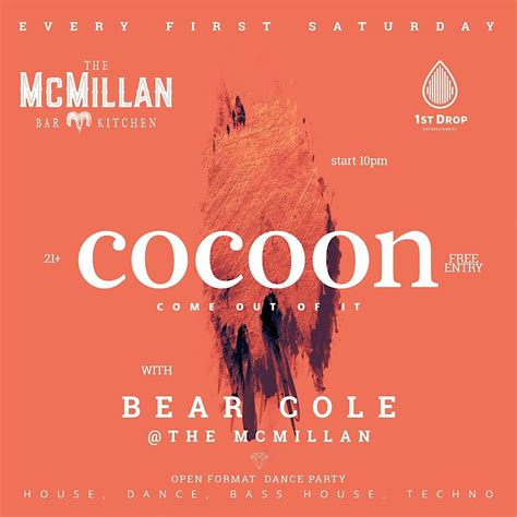 Cocoon w/Bear Cole returns to the McMillan, The McMillan Bar and ...
