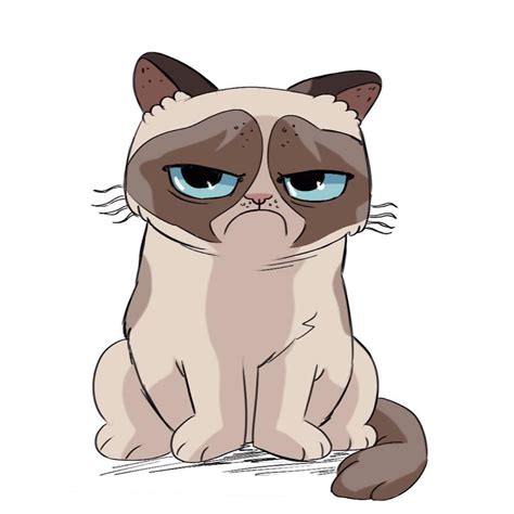 Grumpy Cat (@RealGrumpyCat) | Grumpy cat cartoon, Cat art, Cats ...
