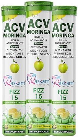 Raskam ACV Moringa 500mg 15 Effervescent Tablets For Gut Health ...