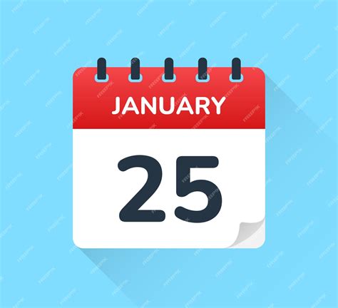 Premium Vector | January 25 calendar icon.