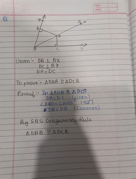 In the Fig. 12.38 given alongside, DAL BX and DC BY such that DA = DC ...