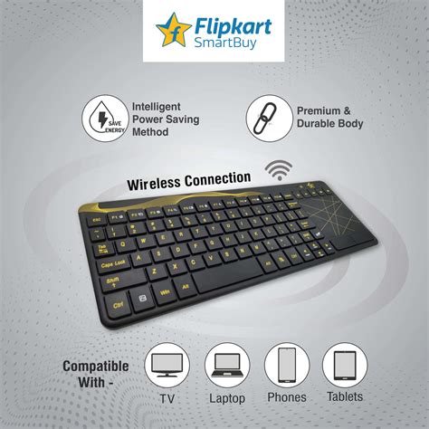 Buy Flipkart SmartBuy KG3618- Keyboard with Touchpad | Wireless ...