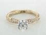 14K Yellow Gold Pavé Twist Diamond Engagement Ring-17460y14
