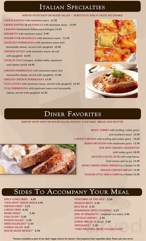 Lamp Post Diner menu in Clementon, New Jersey, USA