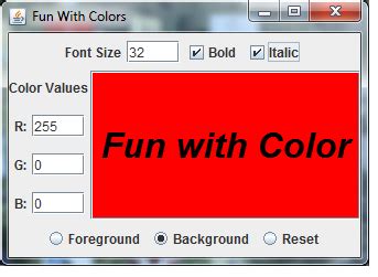 Image result for Java Colour Basic GUI