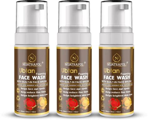 NUATRAFOL Ubtan Skin Brightening & Anti Aging Foaming Facewash Face ...