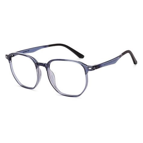 Buy Blue Transparent Full Rim Geometric Lenskart Air Classic LA E17913 ...