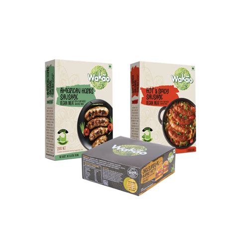 Wakao Combo Pack of 3 American Herbs Sausage, Hot & Spicy Sausage ...