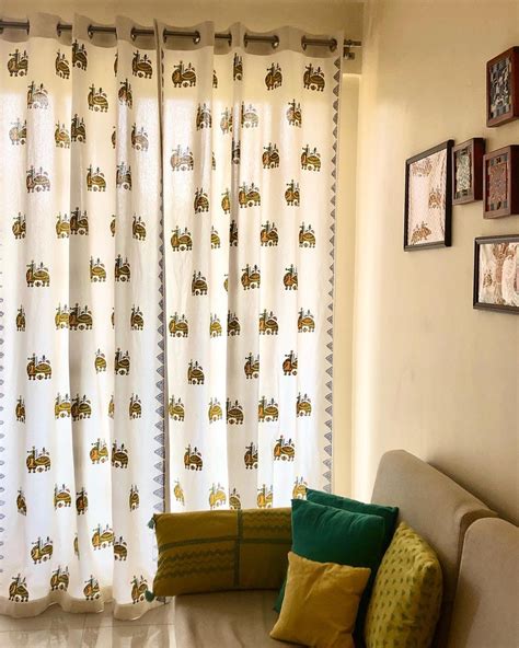 Hand Block Print Camel Print curtain – MnR Decor