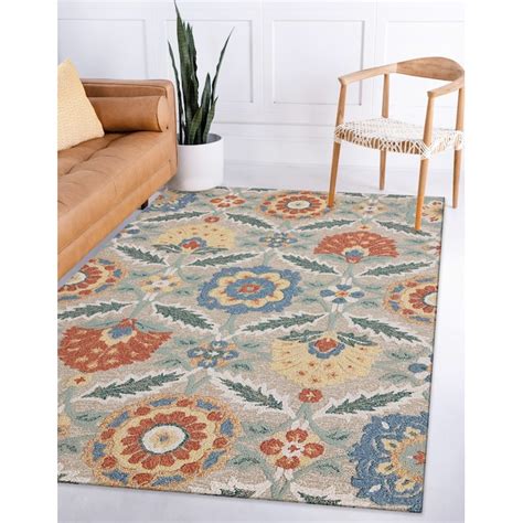 allen + roth with STAINMASTER Covert Sparks 2 X 3 (ft) Warm Linen ...