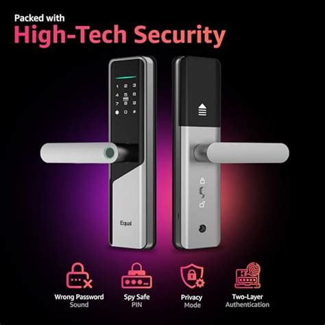 Equal Smart Door Lock S8 WiFi Silver | Fingerprint 6-Way Unlock