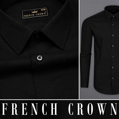 Jade Black Casual/Formal Textured Premium Cotton Shirt For Men - Rare ...