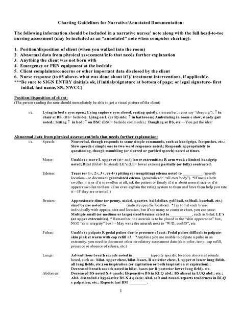 30 Useful Nursing Note Samples (+Templates) - TemplateArchive