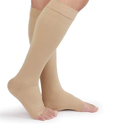 Knee High Compression Stockings, TOFLY Firm Support 20-30mmHg Opaque ...