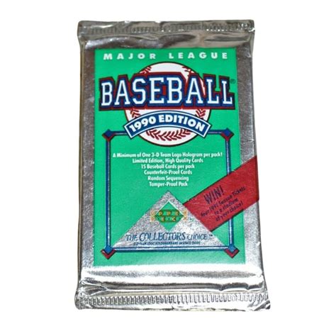 Cubierta superior de la Liga Mayor de Béisbol, 1990 Conjunto de 15 piezas,