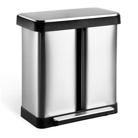 Amazon.com: 16 Gallon Dual Trash Can, Two Compartment Trash Can, Trash ...