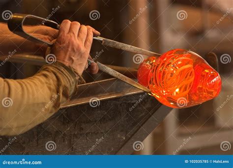Glass Maker stock image. Image of flame, burning, furnace - 102035785