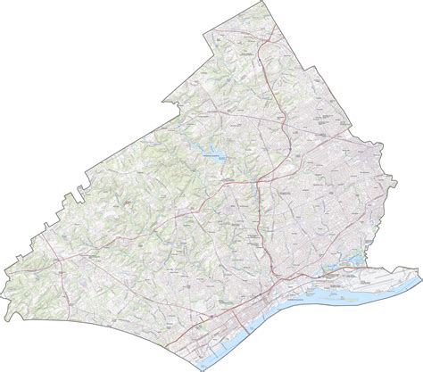 Delaware County Map, Pennsylvania - US County Maps