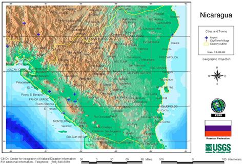 Map of Nicaragua