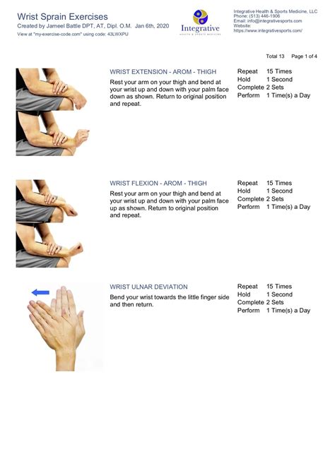 Wrist Sprain Exercises
