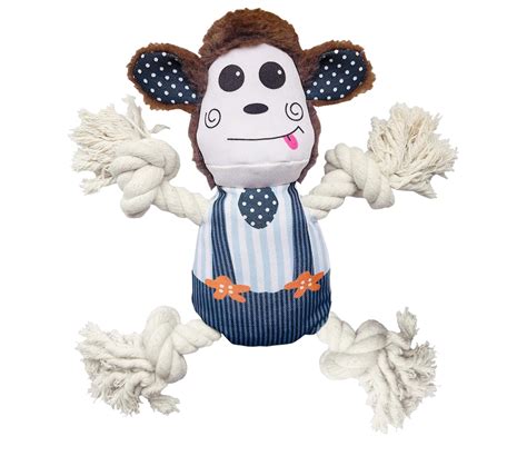 Buy Foodie Puppies Crinkle Paper Rope Plush Toy for Dogs (Monkey Plush ...