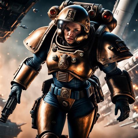 Female space marine - AI Generated Artwork - NightCafe Creator