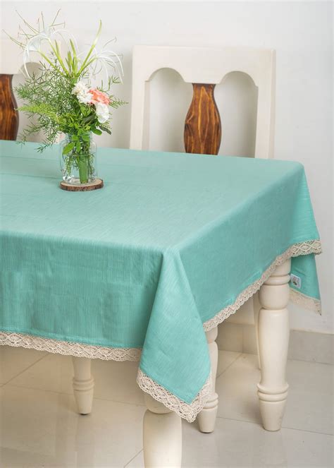 Get Plain Table Cloth With Lace Border (4 Seater) at ₹ 985 | LBB Shop