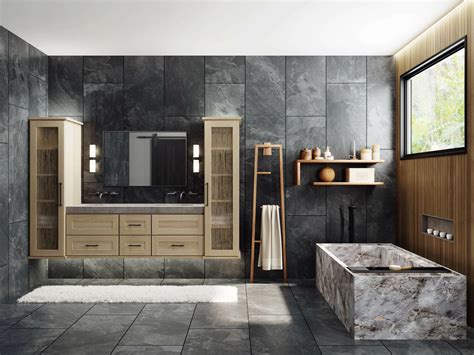 Modern Maple Granite Floating Bathroom Vanity