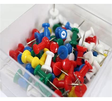 Klowage Colorful 140 Push Pins,Steel Point Used for Office, Whiteboard ...