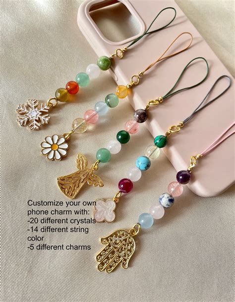 Crystal Phone Charms/cell Phone Straps/cute Phone - Etsy | Beads ...