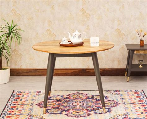 Boston Solid Wood Rattan Cane Dining Table Four-Seater Set