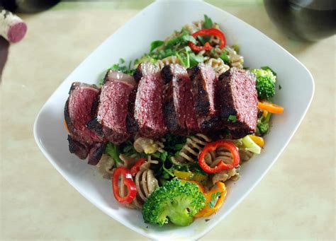 Sous Vide Bison Strip Steak Carbonara Recipe