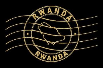 Map of rwanda postal passport stamp travel stamp | Premium Photo
