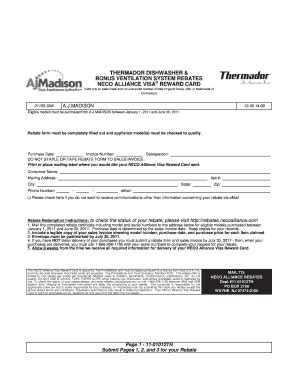 Fillable Online NECO ALLIANCE VISA REWARD CARD Fax Email Print - pdfFiller